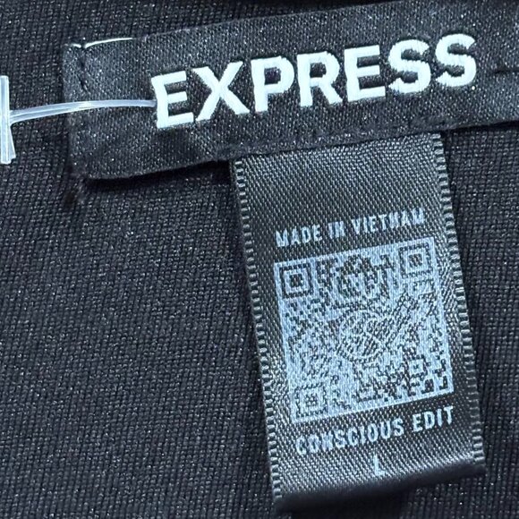 Square Neck Peplum Midi Sheath Dress Black SZ: Large - Picture 15 of 16